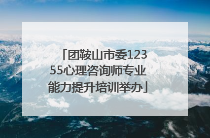 团鞍山市委12355心理咨询师专业能力提升培训举办